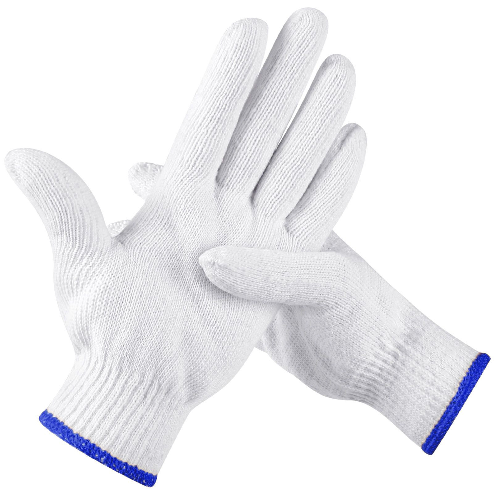 High Quality Labor Protection 500g 600g 700g White Cotton Work Safety Gloves White Knitted Cotton Gloves