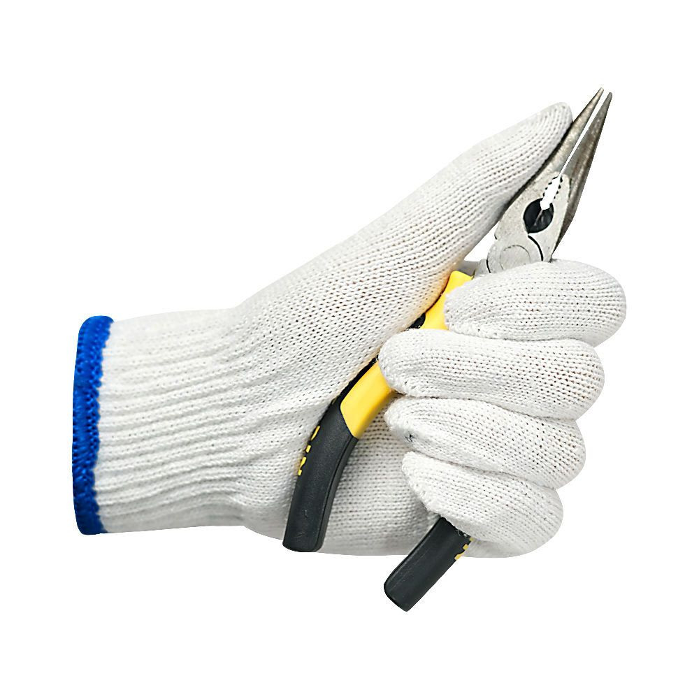High Quality Labor Protection 500g 600g 700g White Cotton Work Safety Gloves White Knitted Cotton Gloves