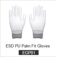 PU Coated Cleanroom Antistatic ESD Palm Fit Clean Room Anti-static Carbon Fiber Anti Static ESD Gloves for Electronic