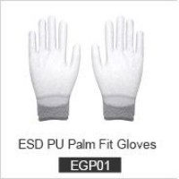 PU Coated Cleanroom Antistatic ESD Palm Fit Clean Room Anti-static Carbon Fiber Anti Static ESD Gloves for Electronic