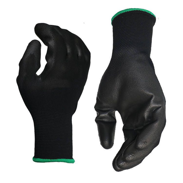 Anti-Slip Construction Safety Gloves with Nylon Lining PU Oil-Proof Gloves for Construction and Food Industries