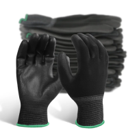 Anti-Slip Construction Safety Gloves with Nylon Lining PU Oil-Proof Gloves for Construction and Food Industries