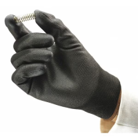 Anti-Slip Construction Safety Gloves with Nylon Lining PU Oil-Proof Gloves for Construction and Food Industries