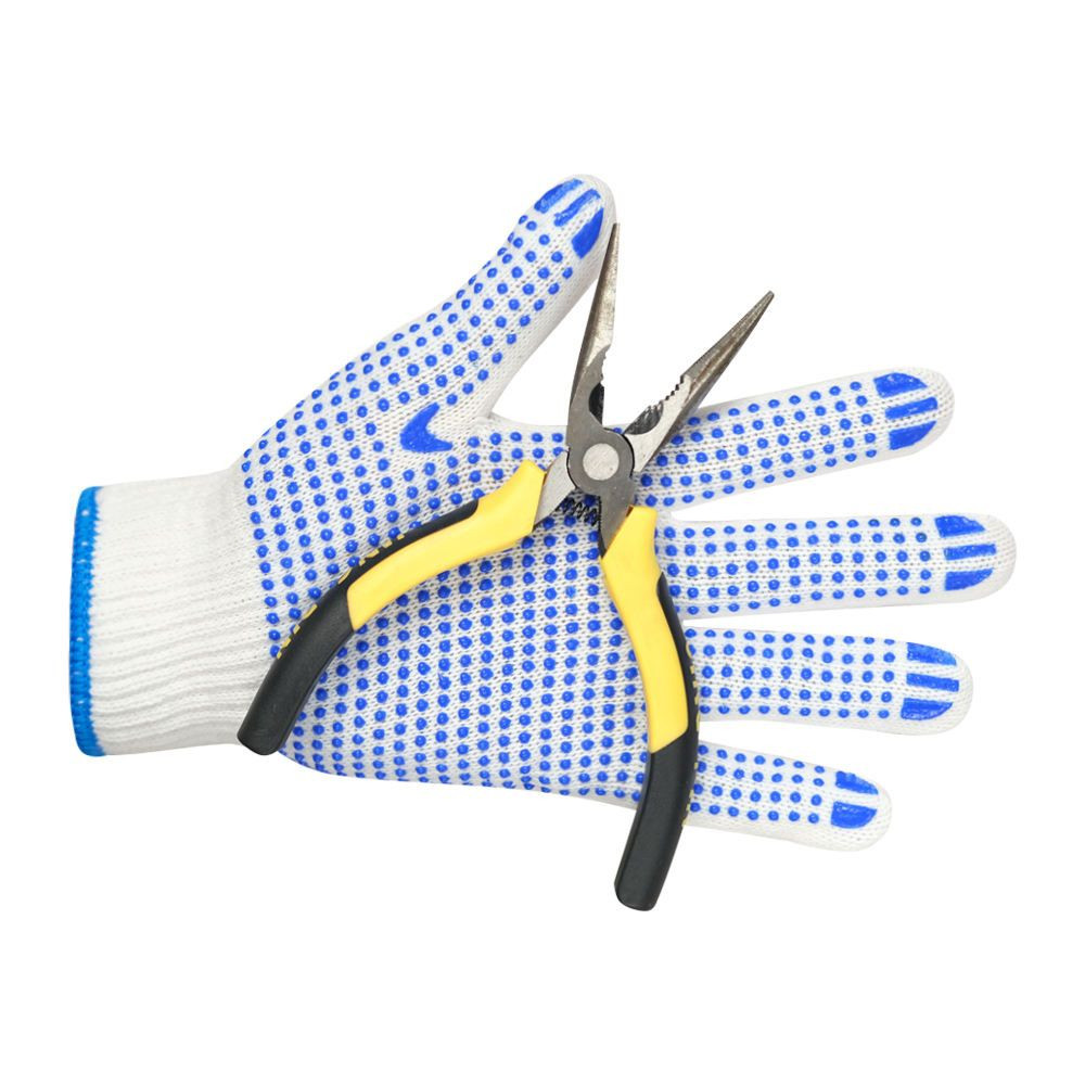 PVC Dotted Cotton Construction Safety Gloves Hand Working Gloves