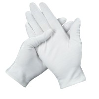 Dust-free Esd Labor Electronic Working Glove Anti Static Inspection White Polyester Microfiber Dusting Gloves