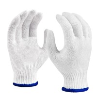 High Quality Labor Protection 500g 600g 700g White Cotton Work Safety Gloves White Knitted Cotton Gloves
