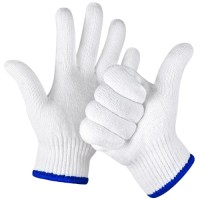 High Quality Labor Protection 500g 600g 700g White Cotton Work Safety Gloves White Knitted Cotton Gloves